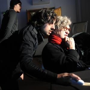 Giuseppe Petitto at work with Wim Wenders Dec 2009
