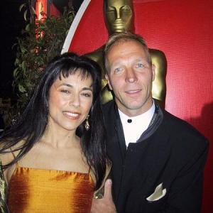 Hans Pfleiderer with Maria Diaz at the Oscar Night 2001