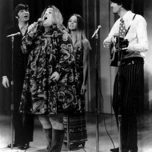 The Mamas and the Papas Mama Cass Elliot Michelle Phillips John Phillips and Denny Doherty circa 1965