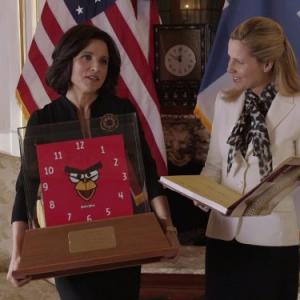 Still of Julia Louis-Dreyfus and Sally Phillips in Veep (2012)