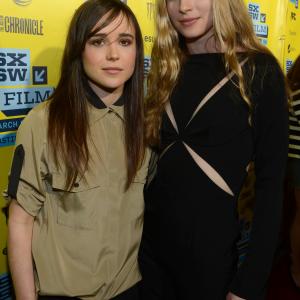 Ellen Page and Brit Marling at event of The East (2013)