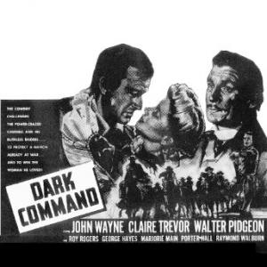 John Wayne Walter Pidgeon and Claire Trevor in Dark Command 1940