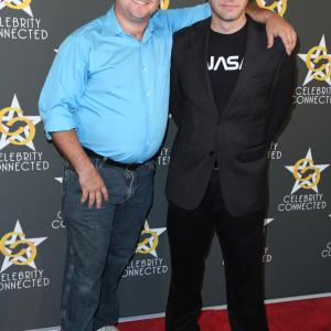 Bradley Pierce and J Paul Zimmerman Creators of ZFO Entertainment walking the red carpet at a PreEmmy Event