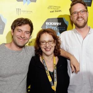 Mark Duplass Janet Pierson and Patrick Brice at event of Creep 2014