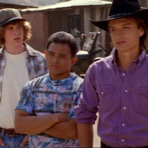 Harts of the West - CBS - George Pilgrim, Ethan Embry Randall (on Left), Beau Bridges, Lloyd Bridges and Sean Murray of NCIS