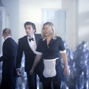 Still of Billie Piper and David Tennant in Doctor Who 2005