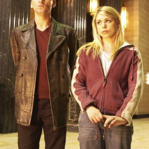 Still of Christopher Eccleston and Billie Piper in Doctor Who 2005