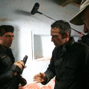 Hassan Ghalenoi Rafi Pitts and Mohammad Davudi on the set of The Hunter 2010