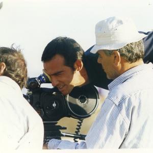 Rafi Pitts and Farhad Saba on the set of Sanam 2000