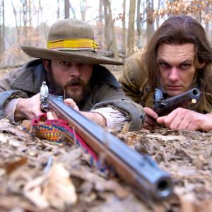 Caleb Brewster & Selah Strong prepare to Return fire during an Ambush on Turn. As played by Daniel Hensahll & Robert Beitzel.