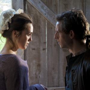 Heather Lind as Anna Strong and Jamie Bell as Abraham Woodhull in the new AMC Drama TURN