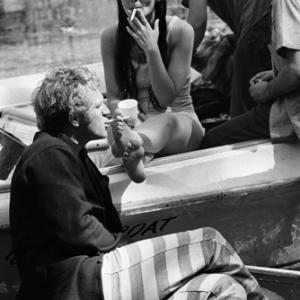 Steve McQueen and Suzanne Pleshette during the making of 