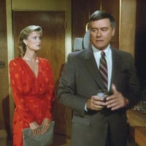 Still of Larry Hagman and Cathy Podewell in Dallas (1978)