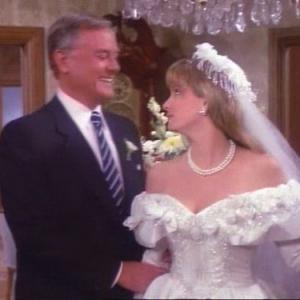 Still of Larry Hagman and Cathy Podewell in Dallas 1978