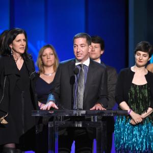 Mathilde Bonnefoy, Laura Poitras and Glenn Greenwald at event of 30th Annual Film Independent Spirit Awards (2015)