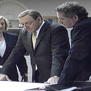 House Of Cards-Season 3 (Left to Right): Jayne Atkinson, Kevin Spacey, Robert Poletick