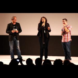 Paul Popplewell introducing 'The Goob' at Dinard Film Festival.