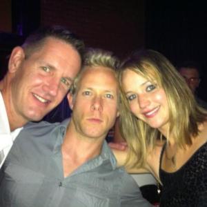 Tim Post actor. Tim Post, Robert Crooks and Jennifer Lawrence Xmen: Days of Future Past wrap party