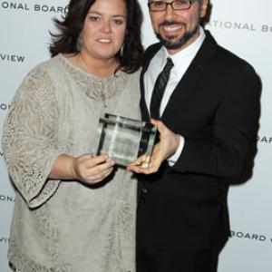 Yoav Potash with Rosie O'Donnell, who presented him with the National Board of Review's Freedom of Expression Award for 