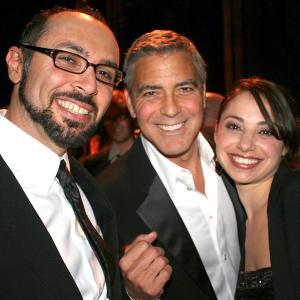 Yoav Potash celebrates at the 2012 National Board of Review Awards with actor George Clooney and Yoav's wife Shira. Potash received NBR's Freedom of Expression Award for his documentary 