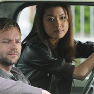 Still of Grace Park and Esteban Powell in The Cleaner 2008