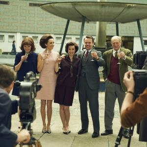 Jemma Powell, Jessica Raine, Jamie Glover, David Bradley in An Adventure in Space and Time.