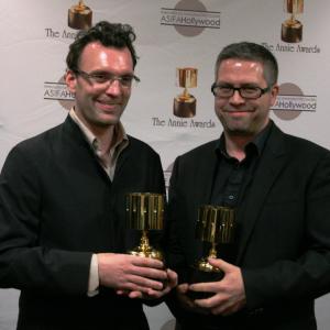 John Powell and Henry Jackman at event of Kung Fu Panda Secrets of the Furious Five 2008