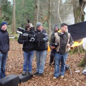 Ian Power, James Mather, and Des Doyle on location for 'Dental Breakdown'
