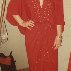 Udana backstage at the Beverly Wilshire Hotel 1989 just before performing her onewoman show