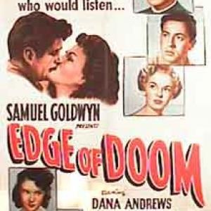 Dana Andrews, Joan Evans, Farley Granger and Mala Powers in Edge of Doom (1950)