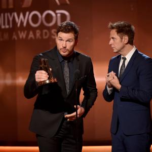 James Gunn and Chris Pratt at event of Hollywood Film Awards 2014