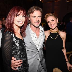 Anna Paquin Carrie Preston and Sam Trammell at event of Tikras kraujas 2008