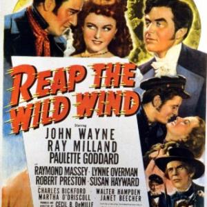 John Wayne Susan Hayward Ray Milland Paulette Goddard Raymond Massey and Robert Preston in Reap the Wild Wind 1942