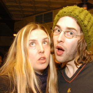 Dan Ollman and Sarah Price at event of The Yes Men 2003