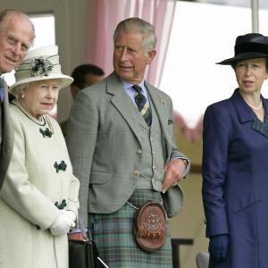 Prince Charles Princess Anne and Queen Elizabeth II