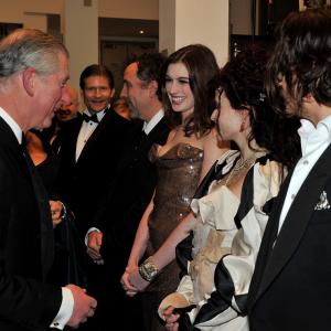 Helena Bonham Carter, Tim Burton, Crispin Glover, Anne Hathaway and Prince Charles at event of Alisa stebuklu salyje (2010)