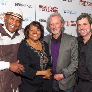 Hansford Prince Mary Mosley mom Phil and Peter Kaufman on the Red Carpet for HBOs Hemingway and Gellhorn