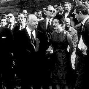 Torn Curtain Alfred Hitchcock with Princess Margaret and Paul Newman c 1966
