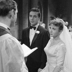 Still of Rosemary Prinz and Mark Rydell in As the World Turns 1956