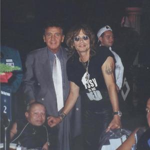 Nick with Steven Tyler and Vern Troyer MiniMe