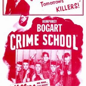 Humphrey Bogart Gabriel Dell Leo Gorcey Huntz Hall Billy Halop Bobby Jordan Bernard Punsly and The Dead End Kids in Crime School 1938