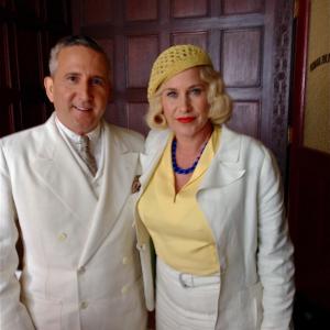 Patricia Arquette and Jorge Pupo on the set of Boardwalk Empire Episode Cuanto Director Jake Paltrow First aired on HBO on Sept 28 2014