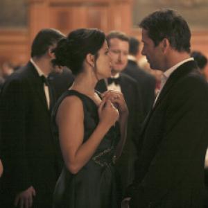 Still of Neve Campbell and James Purefoy in The Philanthropist (2009)
