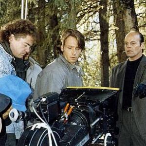 David Winning John PyperFerguson Max and Michael Ironside Luther work out their final confrontation in the woods Bragg Creek Alberta Canada