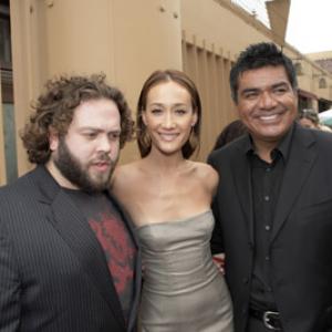 Dan Fogler George Lopez and Maggie Q at event of Balls of Fury 2007