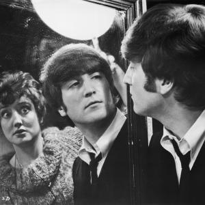Still of John Lennon and Anna Quayle in A Hard Days Night 1964