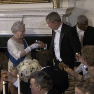 Still of George W Bush and Queen Elizabeth II in Monarchy The Royal Family at Work 2007