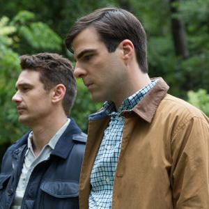Still of James Franco and Zachary Quinto in I Am Michael 2015