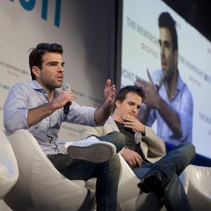 Producers Zachary Quinto and Neal Dodson present at the Digital NewFront in 2011.