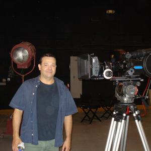 On one of the sets of  The Extra Actor and Executive film producer Ray Michaels Quiroga